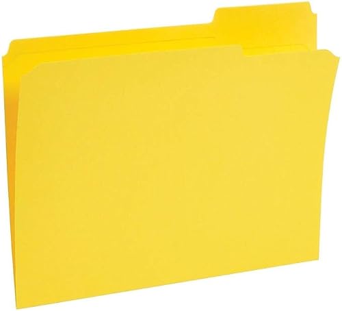 Miniatura 2 de Staples 508903 Carpetas de archivos con pestañas reforzadas Letra 3 Pestaña Amarillo 100Caja