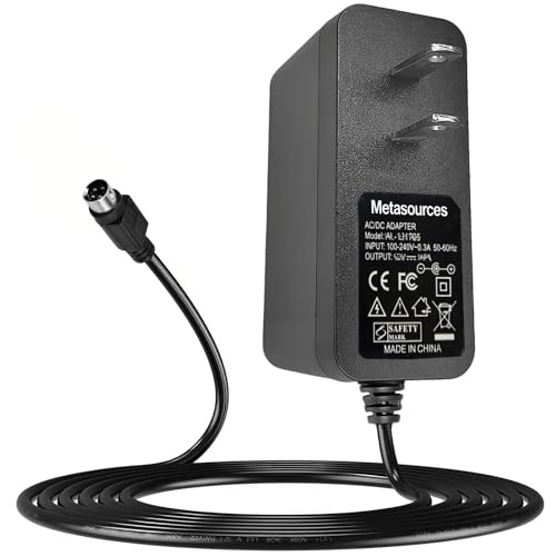 Metasources 4-Pin & Barrel 12V 1.5A AC/DC Adapter Compatible with MOSO MSA-C1500IC12.0-18P-US C1500IC12.0-18P-JP C1500IC12.0-18P-MX MSP-C1500IC12.0-18B-DE C1500IC12.0-18B-US