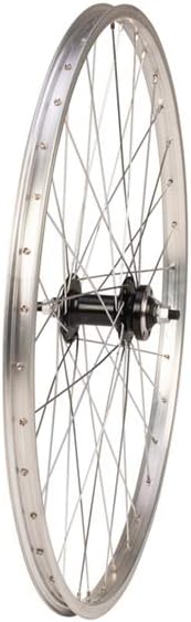 Raleigh - Tru Build - RGH834-26 x 1.75 Inch 6 Bolt Disc Brake Front Wheel with Nutted Axle Alloy Hub in Silver