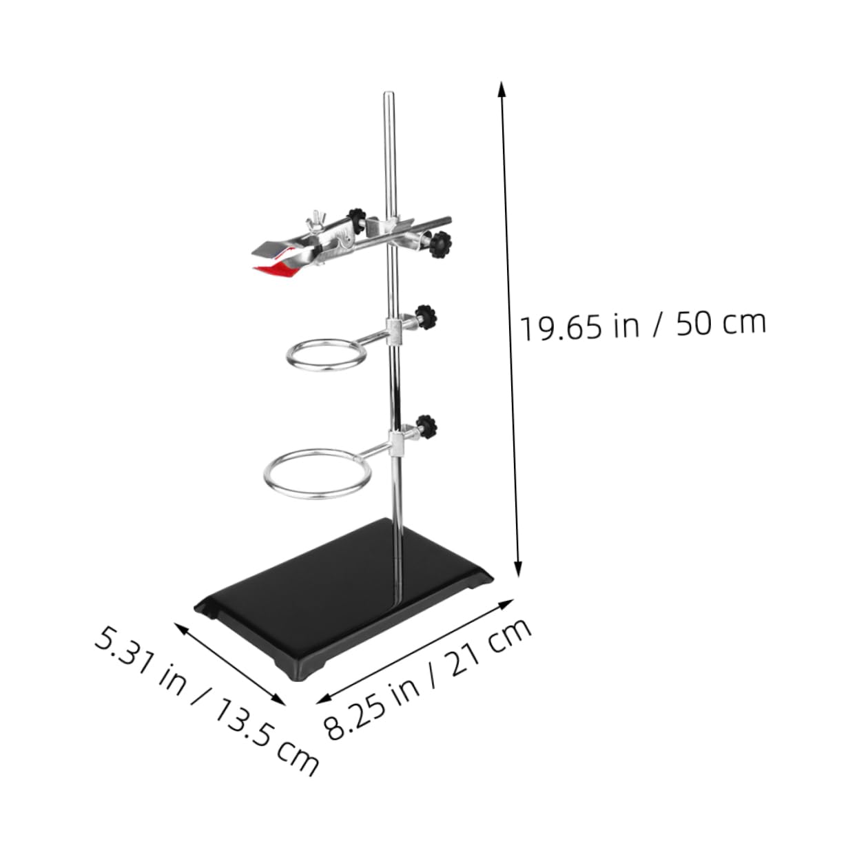 Alipis Laborstativ aus Eisen Ringklemme mit Trichterhalter Reagenzglas-klemmenset für Chemielabor Stabiles Tischstativ mit Laborstützringen und Laborklemmen