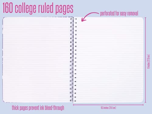 Carnet de notes luxe Lilly Pulitzer couverture rigide et spirale dorée raffinée