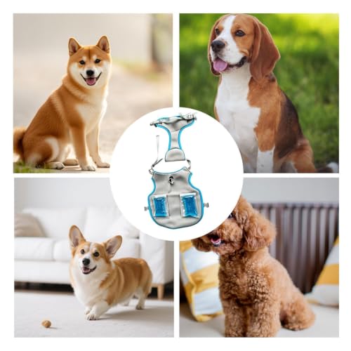 Chaleco refrigerante para perros transpirable con sistema ajustable de hielo 6