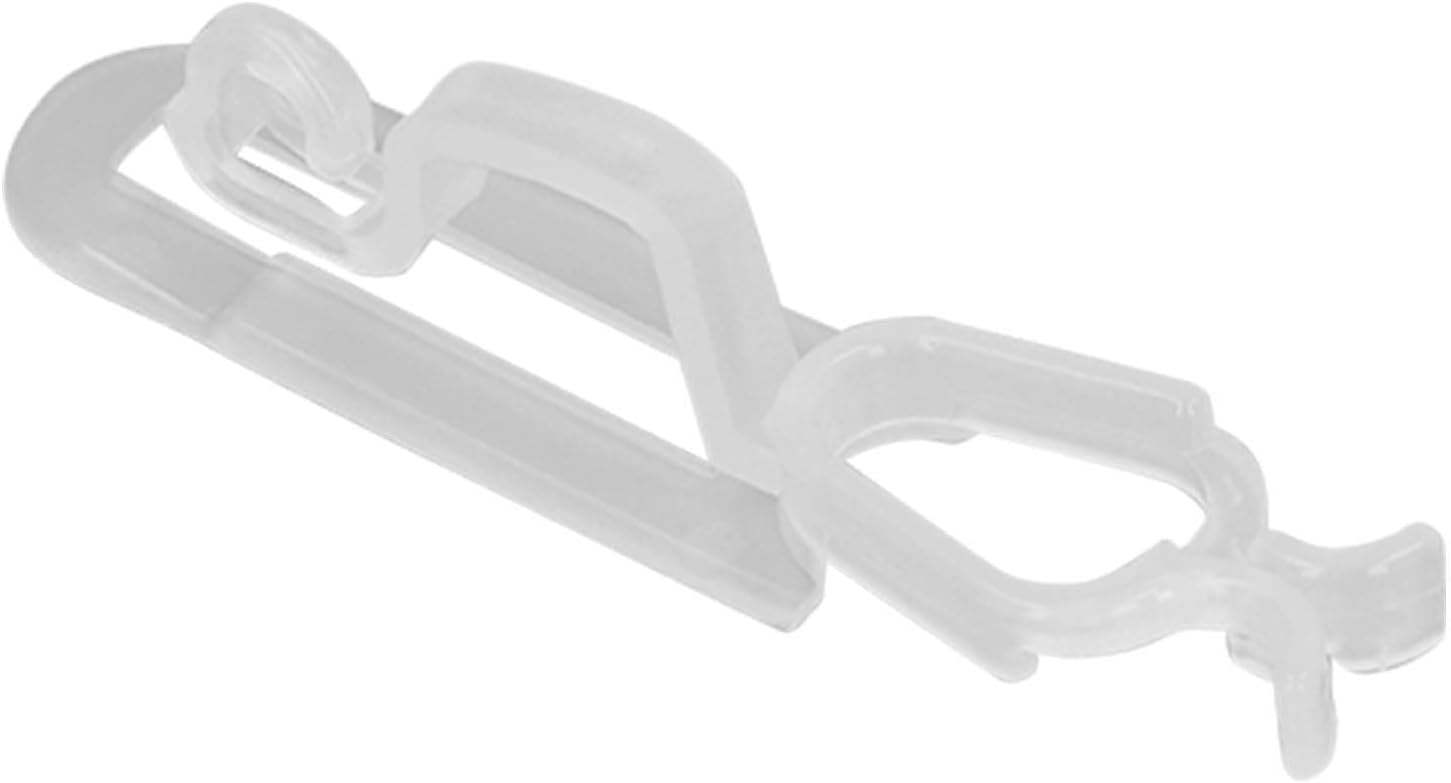 JTLB 60 Pieces Christmas Light Clips Plastic Soft Flexible Small Christmas Light Hooks for Christmas Tree Decoration with Outdoor Light Clips (White)
