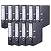 Produktbild DONAU Ordner PREMIUM MAXI FSC 10er Pack/Breit/DIN A4 8 cm/Schwarz/Kunststoffbezug PP/Carton/Aktenordner Briefordner Büroordner Pappordner Schlitzordner Verstärkungsband/Made in EU