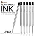 Pen Refills for Ballpoint Pens - 6 Pack of Black Ink Medium Flow Refill Cartridges - Fits Tactical Pens and G2 Parker Ballpoint Pen Type - Smooth Writing with Spare Spring Included