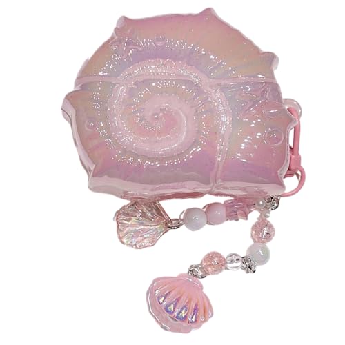 Coque AirPods 4 coquillage rose avec chaîne : l'accessoire tendance pour vos sorties