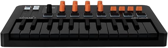 Arturia MiniLab 3 MIDI Bundle, Controller, 25-Key - Black