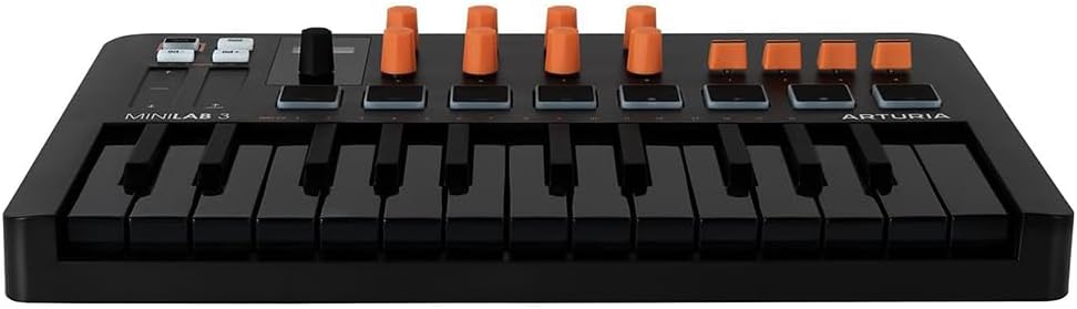 Arturia MiniLab 3 MIDI Bundle, Controller, 25-Key - Black