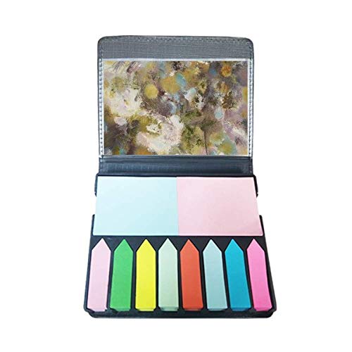 Peinture à l'huile note auto-adhésive marqueur page coloré mémo block