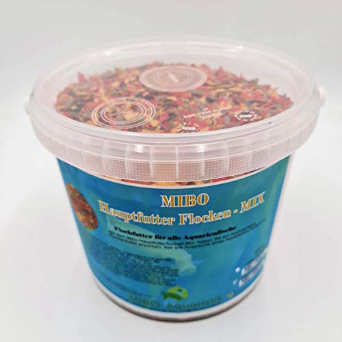 MIBO Flockenfutter 5.000 ml / 850 g Fischfutter Hauptfutterflocke für alle Zierfische