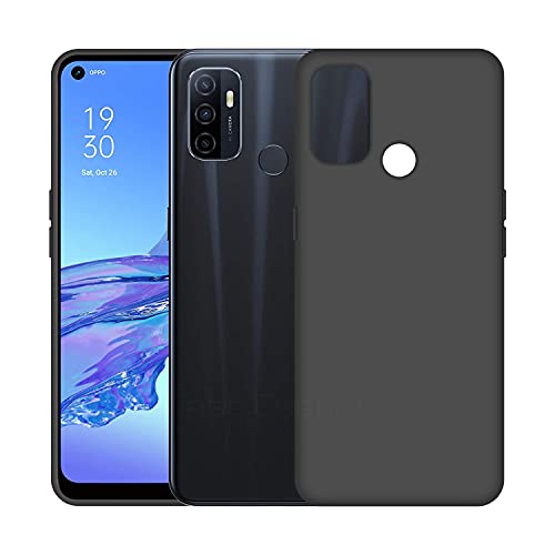 Image of Case Creation Luxurious OG Series for OppoA53 Case Cover,Anti-Dirty Slim Case Frosted Matte Cute Candy TPU Raised Bezel (Splash of Color) Back Cover for Oppo A53 -Black