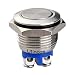 Ulincos Momentary Push Button Switch U16A1 1NO SPST Silver Stainless Steel Shell Suitable for 16mm Mounting Hole