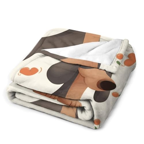 Plaid doux Teckel couverture de lit pour soirées cocooning - 4