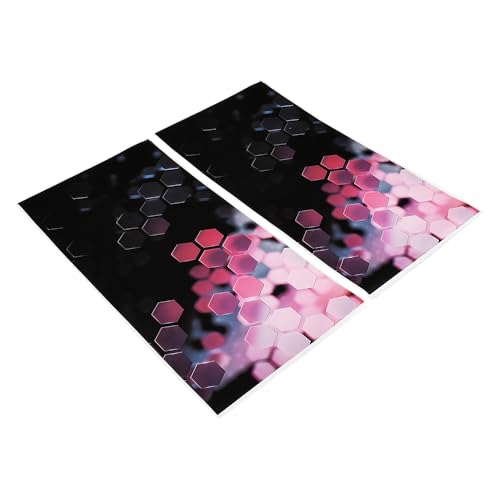 Image of Blueshyhall 2PCS Vinyl Car Stickers Honeycomb Waterproof Sun Protection Scratch Cover B-Pillar Stickers DIY Decals 3D Personalized Vehicle Door Pillar for Car