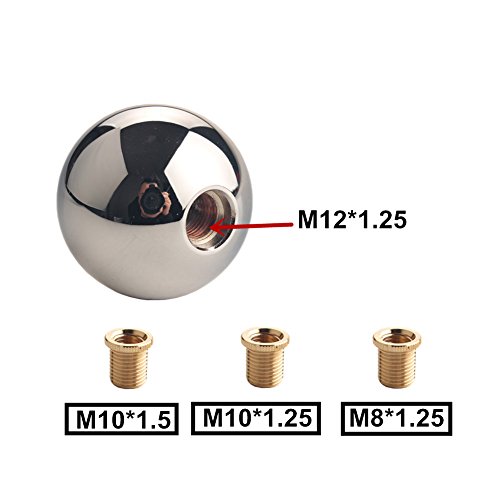 Dewhel Universal Aluminum Automotive Motorsport Fantasy Manual Stick Shift Knob Gear Stick Shift Head Gear Polish Chrome For Honda Mazda Subaru Toyota Mitsubishi Nissan Chrysler Jeep Wrangler Etc #TOP1
