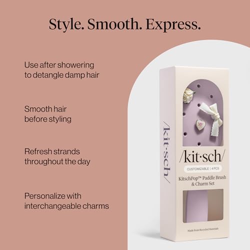 KitschPop™ Paddle Brush | Hair Brushes for Women – Soft Violet - image 7