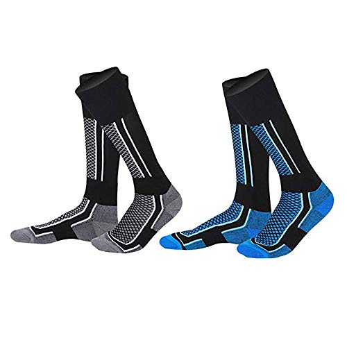 2 pares Meias de Esqui Meias masculinas de inverno para aquecer esportes caminhadas e montanhismo té