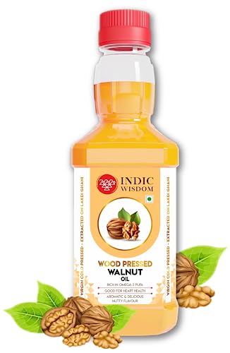 Image of IndicWisdom Wood Pressed Walnut Oil 200 ml (Cold Pressed Walnut Oil - Extracted on Wooden Churner)