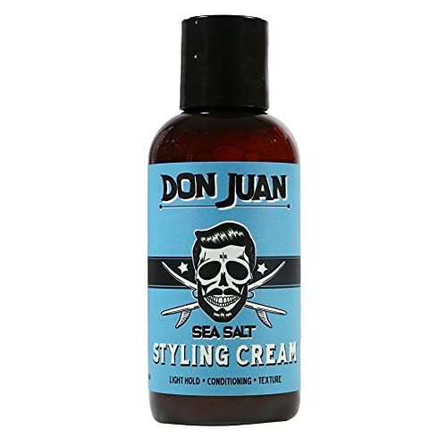 Don Juan Sea Salt Hair Styling Cream | Light Hold | Conditions And Adds Volume And Texture To Hair | Natural Ingredients | Surf Wax Scent, 4 Fl Oz #TOP7