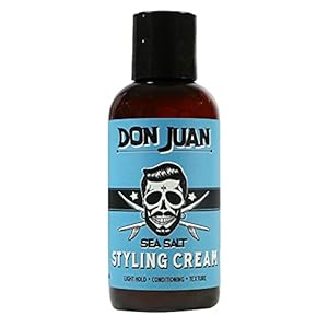 Don Juan Sea Salt Hair Styling Cream | Light Hold | Conditions and Adds Volume and Texture To Hair | Natural Ingredients | Surf Wax Scent, 4 fl oz