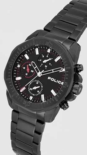 Image of Police Quartz Multifunction Black Dial Black Stainless Steel Strap Watch for Men - PLPEWGK0039904