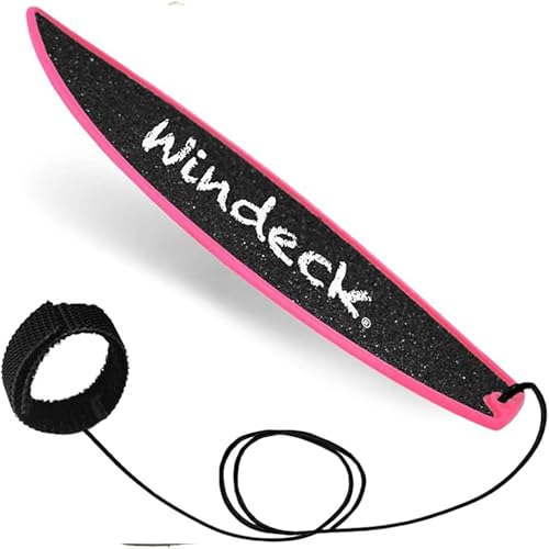 Windeck Finger Surfboard – Pink Panther Mini Finger Board Toy for Kids & Skaters | Air Surf Car Window Toy with Grip Tape & Leash | Hand Surfboard Gift for Girls, Surfers & Travel Entertainment