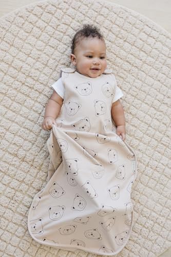 Image of Woolino Toddler Sleeping Sack, 4 Season, Merino Wool and Organic Cotton, Baby Sleep Bag, 2-4 Years, Teddy Bear