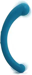 plusOne Dual Vibrating Arc Personal Massager, Made of Body-Safe Silicone, Waterproof, USB Rechargeable Vibrator for Women and Men, Teal