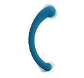 plusOne Dual Vibrating Arc Personal Massager, Made of Body-Safe Silicone, Waterproof, USB Rechargeable Vibrator for Women and Men, Teal