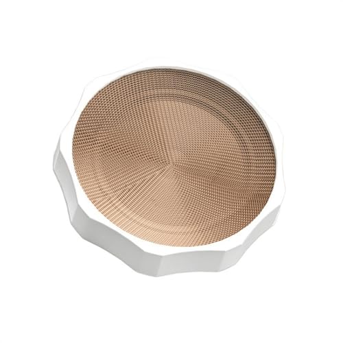 ZIGUIhuasan-11 Cat Scratcher Round Cat Scratching Board Nest Wear-Resistant Non-Debris Corrugated Paper Cat Nest Tray All-in-One Cat Toys Cat Supplies for Indoor Cats(Large)
