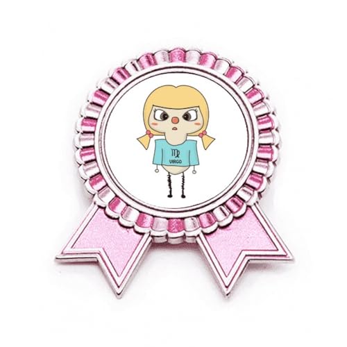 Broche Vierge Mercredi UU Rose, un bijou de constellation en métal