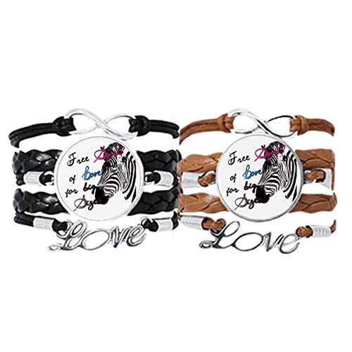Pulsera de cebra para parejas el regalo perfecto de aniversario en cuero