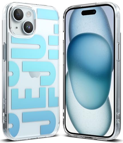 Image of Ringke Fusion Design Compatible with iPhone 15 Case Cover Hard Graphic Designed Back Soft Flexible TPU Bumper Scratch Resistant Natural Form iPhone 15 Back Cover - Jeju