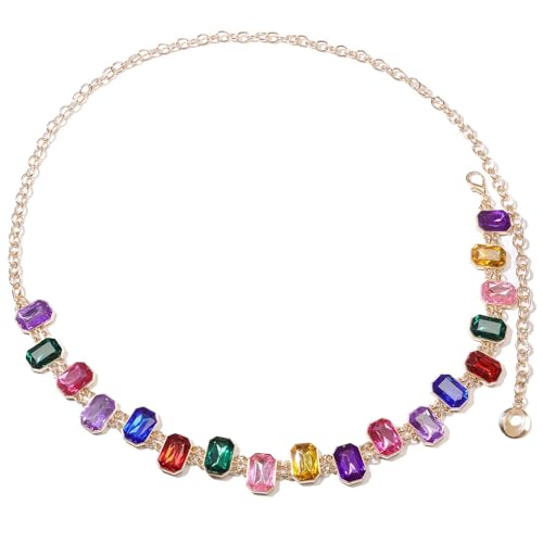 Cinturón de cadena de diamantes para mujer ideal para festivales y fiestas