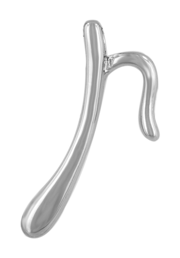 Designer Inspired Sterling Silver Script "p" Pendant