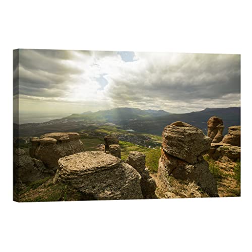 Peinture canvas nature 80x120 cm tableau lumineux salon grand format DCL107-2