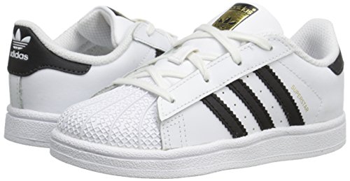 Adidas Originals Superstar I Basketball Fashion Sneaker (Infant/Toddler),White/Black/White,10 M Us Toddler #TOP7