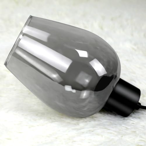 Lichtmaler Lampa Wisząca Czarna 3-Płomienna - Industrialny Żyrandol Wiszący Stoju E27 Stylu Vintage Dymnym Szkłem Oświetlenie do Jadalni Kuchni Sypialni Salonu, Bez Źródła Światła