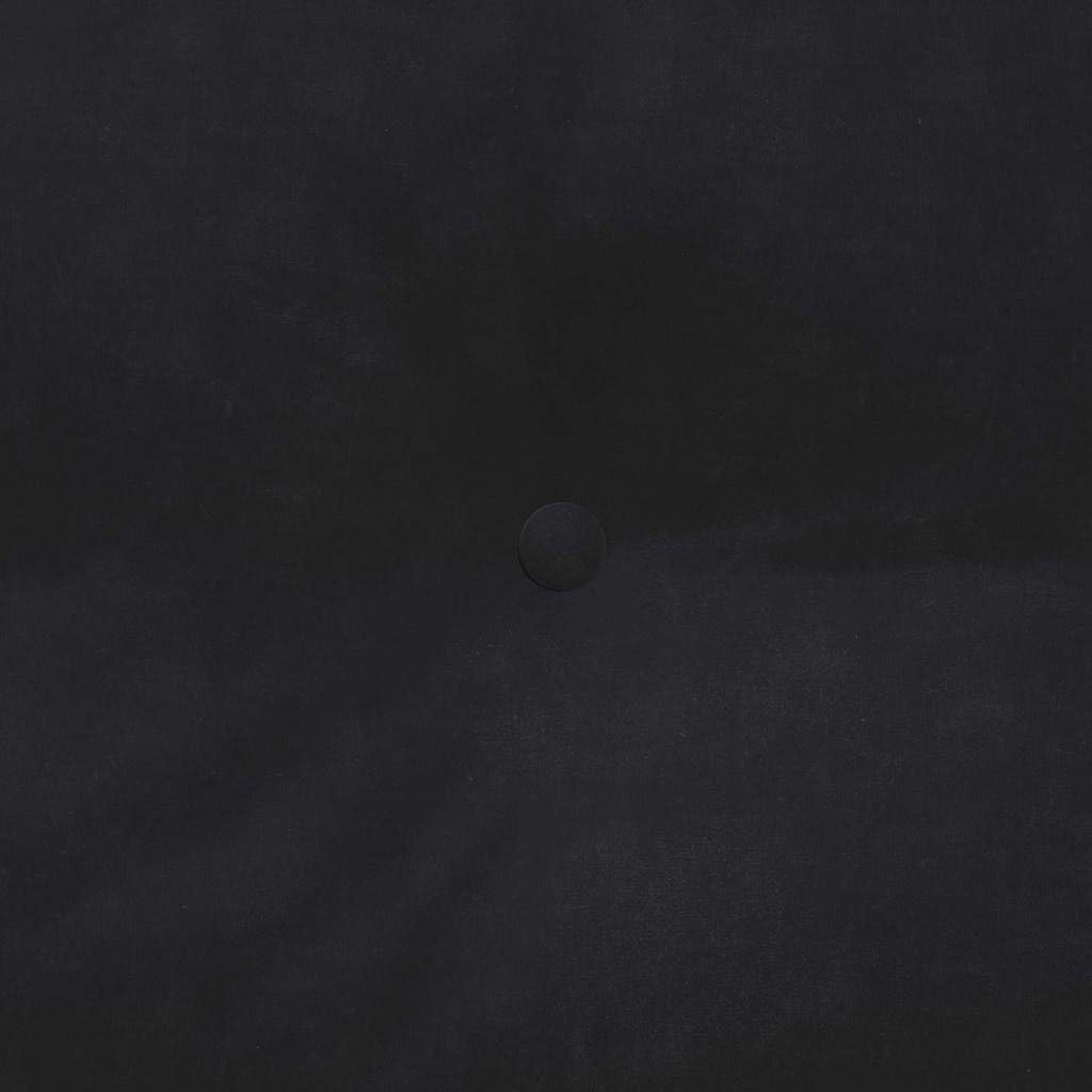 Samt Rückenkissen 100 x 24 x 50 cm Schwarz mit Polyesterfüllung, ergonomisches Kissen mit Seitentasche und abnehmbarem Bezug für Sofa, Bett und Büro