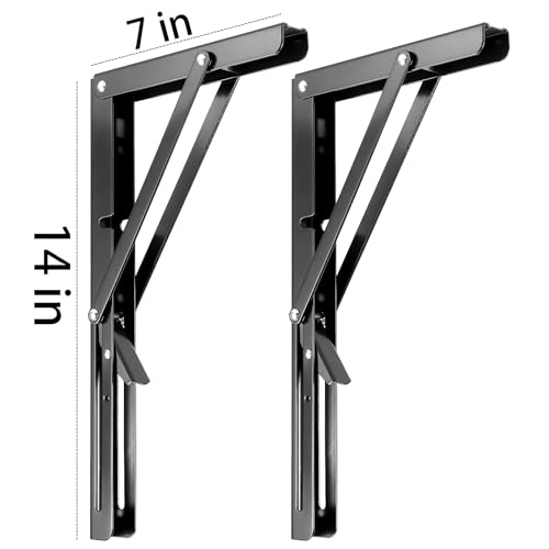 Supports d'étagère pliables pour optimiser l'espace et fixer une table murale
