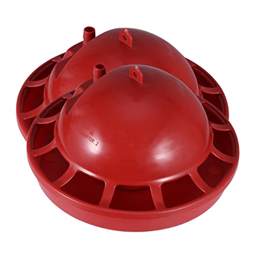 POPETPOP Red Chick Water Fountain Automatic Water Feeder Floating Bowl Chick Bird Feeder for Home Farming