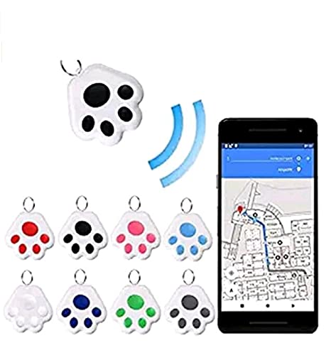 Mini Cat Dog Pets Tracking Loss Device Tool Portable Bluetooth Anti-Lost Locator Tracker for Luggages Kids Wallet Key Collar Accessories (Black)