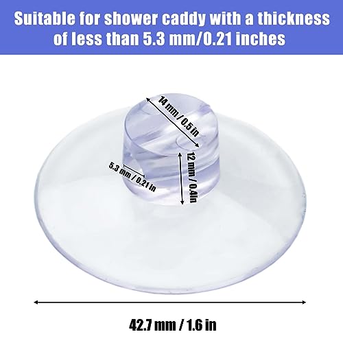 Sankoly 4 Pcs Bathroom Shower Caddy Connectors Suction Cups Pvc Heavy Strength Clear Sucker Without Hooks For Regular Shower Caddy Basket Christmas Light #TOP6