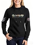 Teiniuby K-pop Women Men Hoodie Love Yourself Sweatshirt Pullover Jungkook Jin J-Hope Jimin V RM Lightweight Jacket Sweater (Black,Medium)