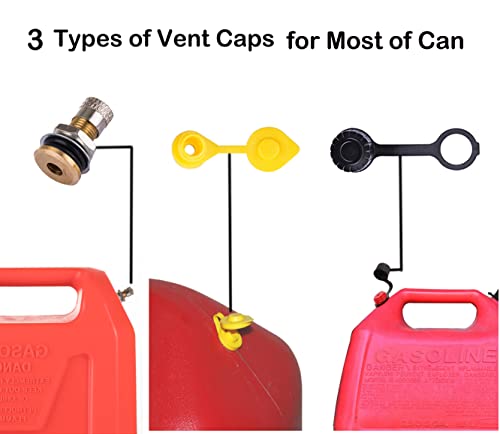 Gas Can Spout Replacement Kit Flexible Fuel Pour Nozzle With Gasket Vent Cap Drill Bit For Older Style Plastic Gas Can Water Jugs #TOP4