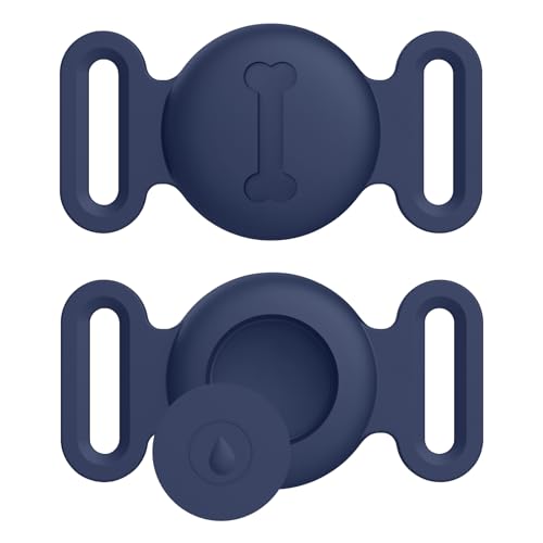 Image of Tobfit Case for Dog Cat Collar, Waterproof Apple Air Tag Protective Holder GPS Tracking Finder for Pet, Silicone Case for Dog Collar Cat Loop Holder Pet Accessories,1 Pack