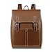 XKUN Rucksack Veganer Lederer Rucksack Vintage Laptop Bücherbag Für Frauen Männer-Khaki