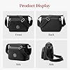 Womens Multi-Pocket Casual Crossbody Handbags Waterproof Shoulder Bags Satchel Girls Ladies for Sport School Hiking Travel Daily Use (Black) #1