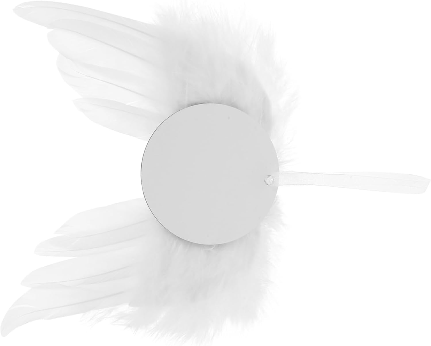 12sets Sublimation Blank Christmas Wing Ornaments for Tree Decoration DIY Picture Holders White Angel Design for Holiday Home Decor