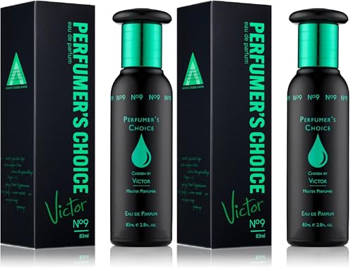 Image of PERFUMER'S CHOICE No 9 Victor Perfume for Men. 83ml Eau de Parfum, Luxury Fragrance - Mens Aftershave, Long Lasting Fragrance by Milton-Lloyd (Pack of 2)